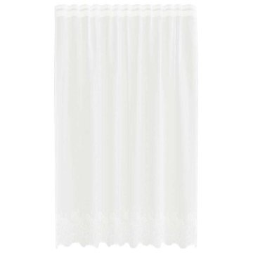 Vidaxl Čipkasta Zavesa z zavesami Bela 180 x 150 cm Poliester