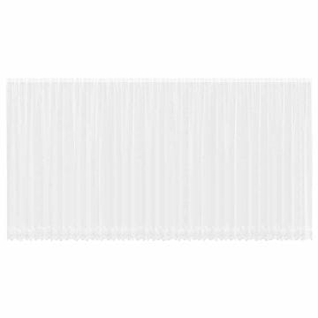 Vidaxl Čipkasta Zavesa z zavesami Bela 900x300cm Poliester