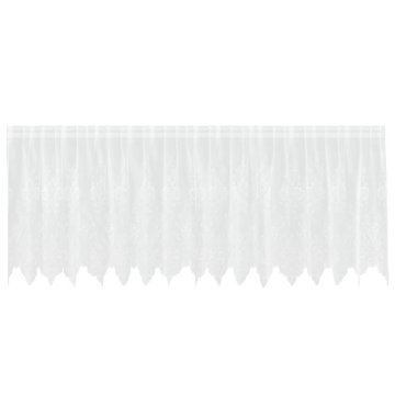 Vidaxl Čipkasta Zavesa z zavesami Bela 400x120cm Poliester