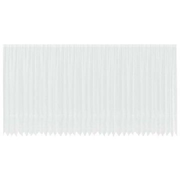 Vidaxl Čipkasta Zavesa z zavesami Bela 900x280cm Poliester