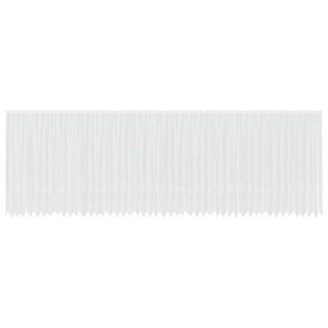 Vidaxl Čipkasta Zavesa z zavesami Bela 1200x220cm Poliester