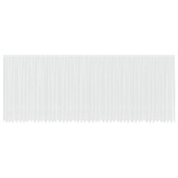 Vidaxl Čipkasta Zavesa z zavesami Bela 1200 x 280 cm Poliester