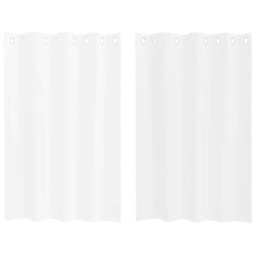 Vidaxl Voile zavesa z zavesami 2 pcs Bela 140x140cm Poliester