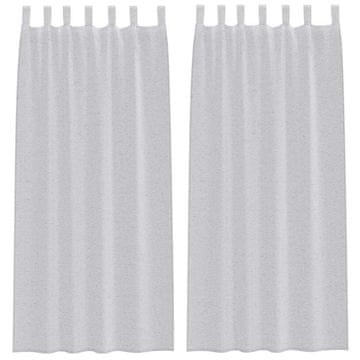 Vidaxl Voile zavesa 2 pcs Svetlo siva 225 x 140 cm Poliester