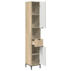 Vidaxl Visoka kopalniška omara z vrati sonoma hrast 31.5 x 33 x 190 cm