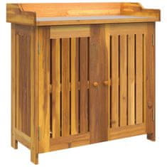 Vidaxl Vrtna omara s shranjevanjem z vrati Rjava 78 x 36.5 x 78cm