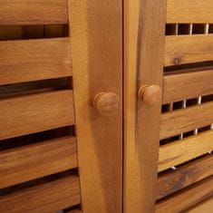 Vidaxl Vrtna omara s polico Naravna 90 x 40 x 90cm Masiven les akacije