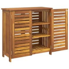 Vidaxl Vrtna omara s polico Naravna 90 x 40 x 90cm Masiven les akacije