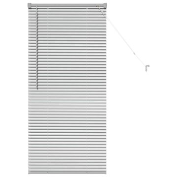 Vidaxl Okenska roleta z zavesami srebrna Aluminij