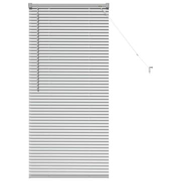 Vidaxl Okenska roleta z zavesami srebrna Aluminij