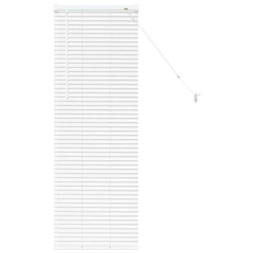 Vidaxl Okenska roleta z zavesami Bela Aluminij