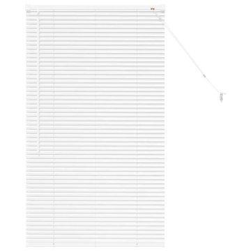 Vidaxl Okenska roleta z zavesami Bela Aluminij