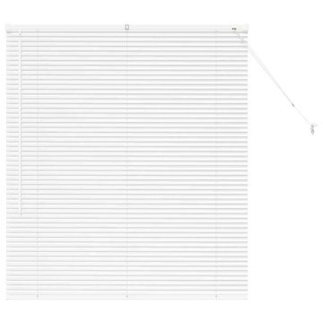 Vidaxl Okenska roleta z zavesami Bela Aluminij
