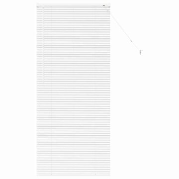 Vidaxl Okenska roleta z zavesami Bela Aluminij