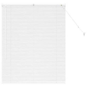 Vidaxl Okenska roleta z zavesami Bela Aluminij