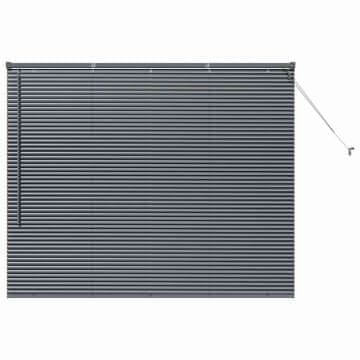 Vidaxl Venecijanske žaluzije Temno siva 130 x 155 cm Aluminij