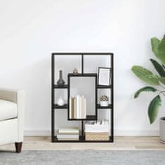 Vidaxl Knjižna omara Črni hrast 63 x 20 x 90 cm Konstruiran les