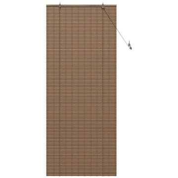 Vidaxl Okenska roleta Geometrični Rjava 80 x 220 cm Bambus