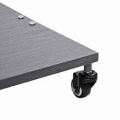 Vidaxl Podstavek za senčnik Temno siva lesena površina