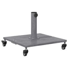 Vidaxl Podstavek za senčnik Temno siva lesena površina