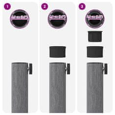 Vidaxl Podstavek za senčnik Temno siva lesena površina 45 x 45 x 31 cm