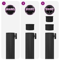 Vidaxl Podstavek za senčnik Črna 45 x 45 x 31,5 cm