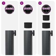 Vidaxl Podstavek za senčnik Temno siva 45 x 45 x 31,5 cm