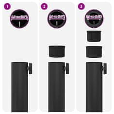 Vidaxl Podstavek za senčnik Črna 45 x 45 x 31,5 cm