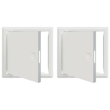 Vidaxl Dostopna enota 2 pcs Bela 20 x 20 cm Jeklo