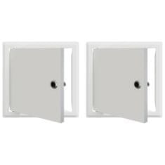 Vidaxl Dostopna enota 2 pcs Bela 23 x 23 x 3 cm Jeklo
