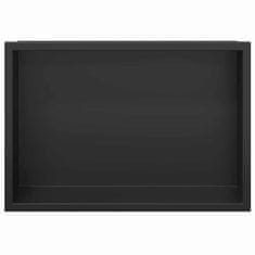 Vidaxl Tuš niša Črna 30 x 20 x 9,5 cm Nerjaveče jeklo