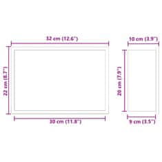 Vidaxl Tuš niša Bela 30 x 20 x 9,5 cm Nerjaveče jeklo