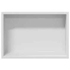 Vidaxl Tuš niša Bela 30 x 20 x 9,5 cm Nerjaveče jeklo
