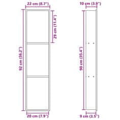 Vidaxl Tuš niša Bela 90 x 20 x 9,5 cm Nerjaveče jeklo