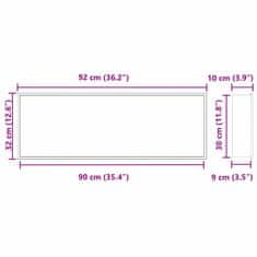 Vidaxl Tuš niša Bela 90 x 30 x 9,5 cm Nerjaveče jeklo