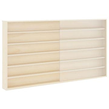 Vidaxl Lesena vitrina s polico Rjava 100 x 8,5 x 54 cm Vezani les