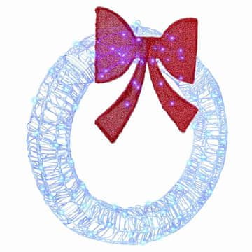 Vidaxl Venec med 80 LED Modra 90 cm Akril