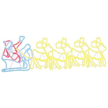 Vidaxl Božična dekoracija med 1224 LED večbarvno 69 x 79 cm PVC