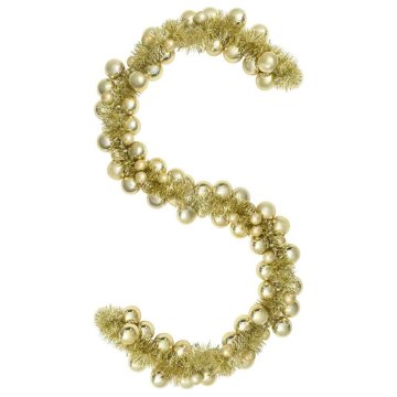 Vidaxl Božična kroglica in girlanda Zlata 186 cm Polistiren