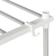 Vidaxl Polica za pralni stroj s polico Bela 63 x 27 x 136 cm Aluminij