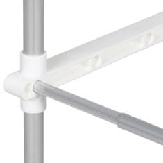 Vidaxl Polica za pralni stroj s polico Bela 63 x 27 x 136 cm Aluminij