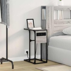 Vidaxl Nočna omarica Siva Sonoma 41,5 x 26 x 60,5 cm Konstruiran les