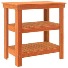 Vidaxl Delovna miza Voščeno rjava 78.5 x 50 x 80 cm Trdna borovina