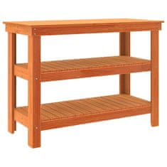Vidaxl Delovna miza Voščeno rjava 110.5 x 50 x 80 cm Trdna borovina