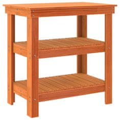 Vidaxl Delovna miza Voščeno rjava 78.5 x 50 x 80 cm Trdna borovina