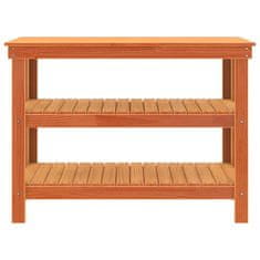 Vidaxl Delovna miza Voščeno rjava 110.5 x 50 x 80 cm Trdna borovina