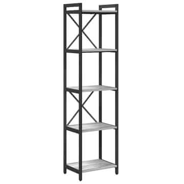 Vidaxl Knjižna omara Siva sonoma 40 x 30 x 153 cm Konstruiran les