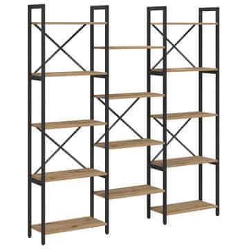 Vidaxl Knjižna polica artisan hrast 156 x 25 x 167.5 cm