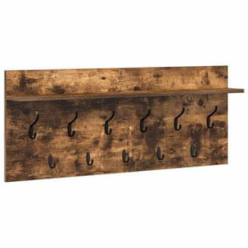 Vidaxl Nadwyčajna obešalnik za plašče Dimljeni hrast Konstruiran les