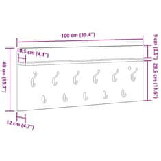 Vidaxl Nadwyčajna obešalnik za plašče sonoma hrast Konstruiran les